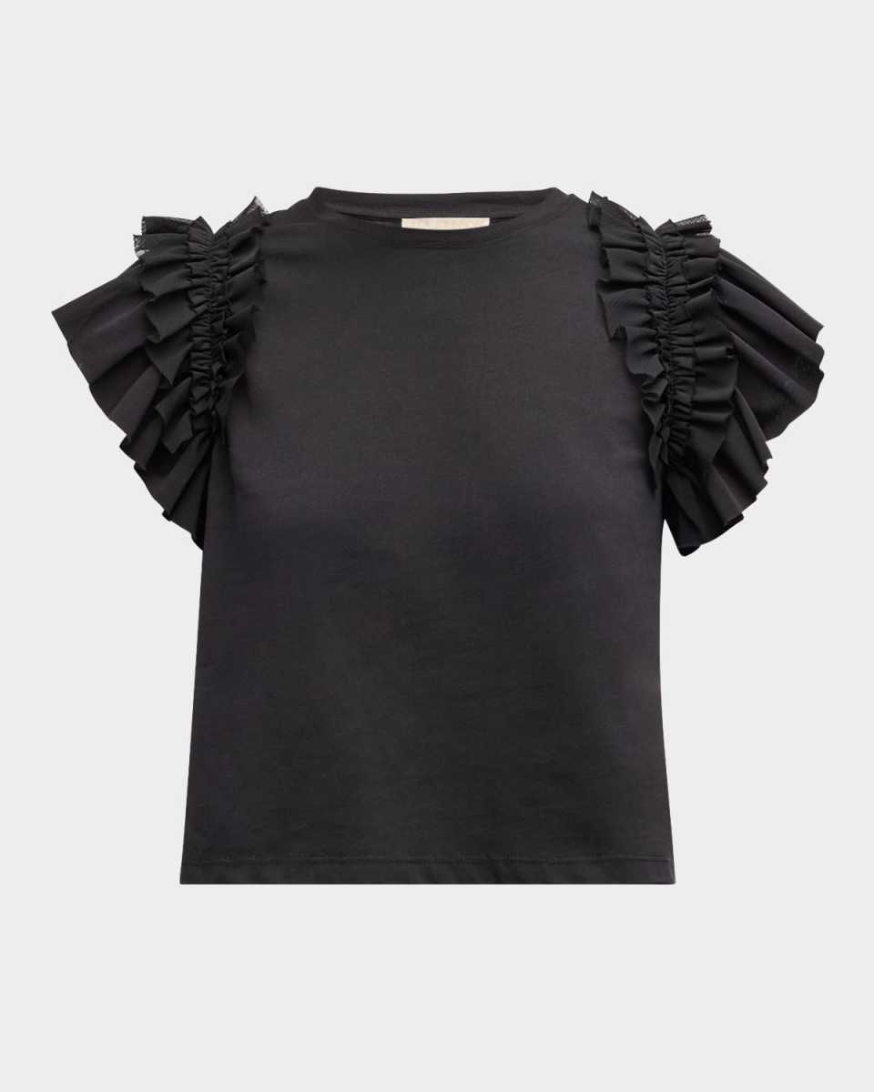 Leia Ruffle-Sleeve Shirt
